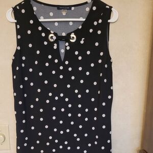 Tommy Hilfiger Black and White Polka Dot Sleeveless Camisole